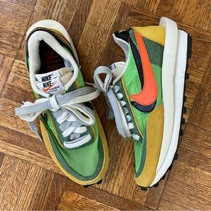 Nike x Sacai LD Waffle neon green yellow women’s size 5.5